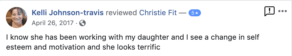 Christie Fit Personal Training Testimonials